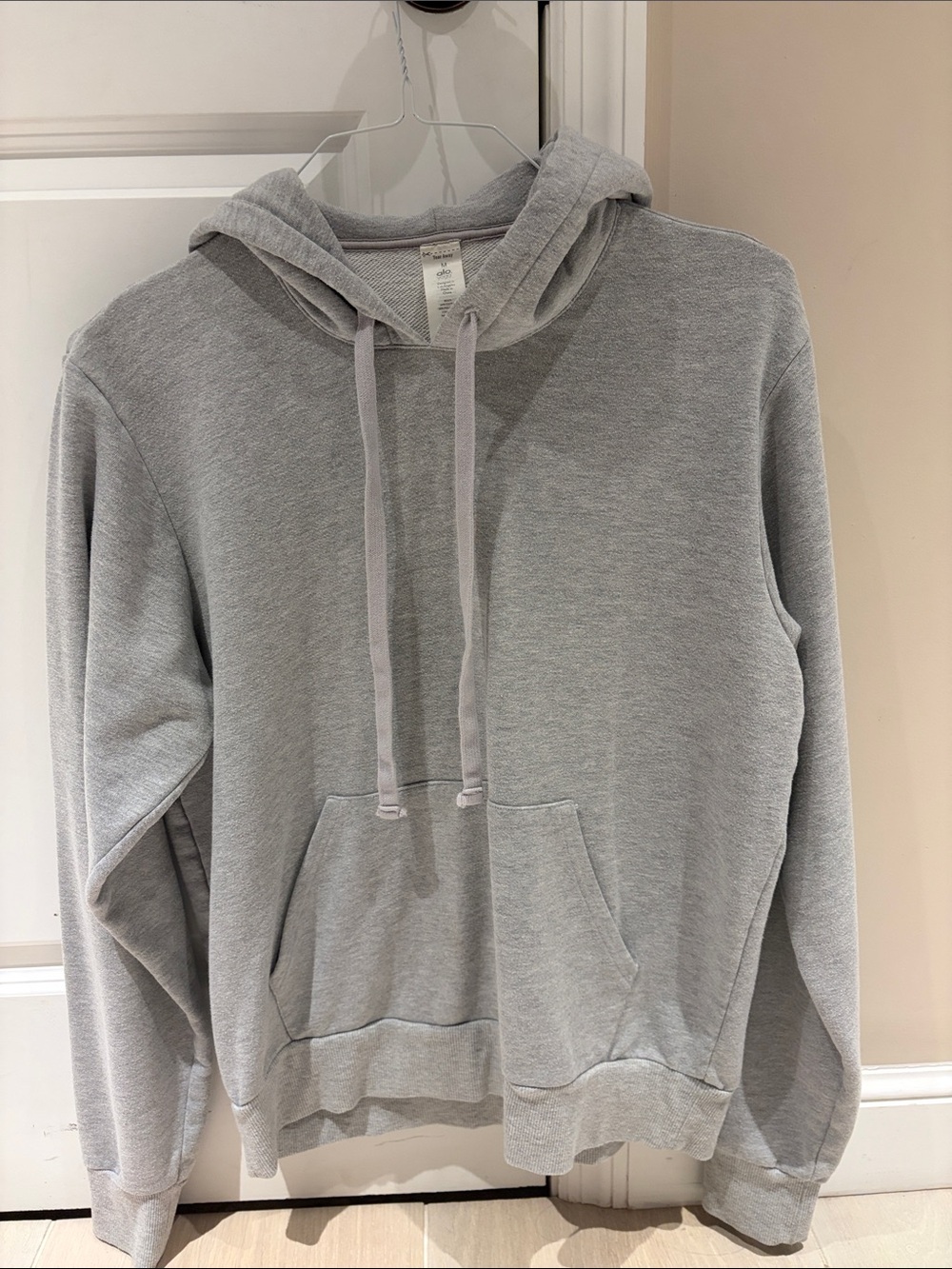 ALO Yoga Light Gray Crewneck Hoodie